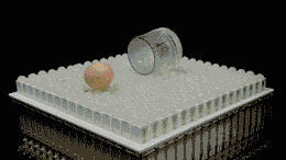 ArrayBot: distributed manipulation through an array of tactile pillars
