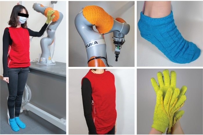 Conformal tactile sensing textiles knitted into wearables